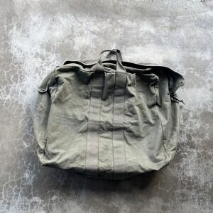 Vintage 1986 US Military Aviator Kit Bag Green Canvas Duffel Army Air Force USA